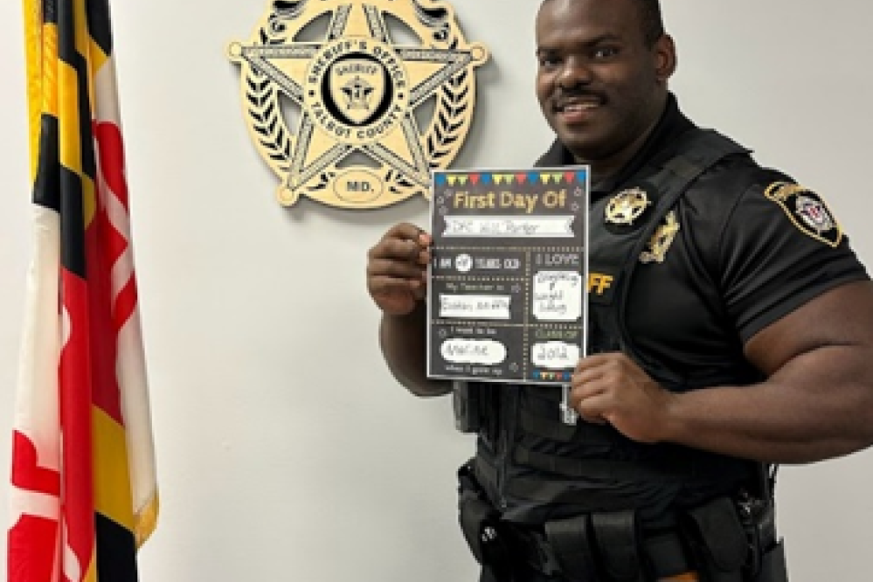 Deputy First Class W.Parker begins first year at Easton Middle School.