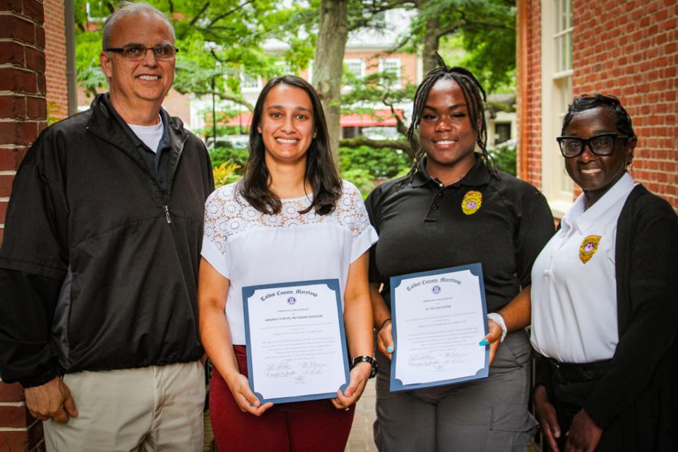Amanda Tondin, Programs Manager, and Lt. Tia Slaughter are recognized at Talbot County&#039;s Correctional Employee and Officer of the Year, respectively.