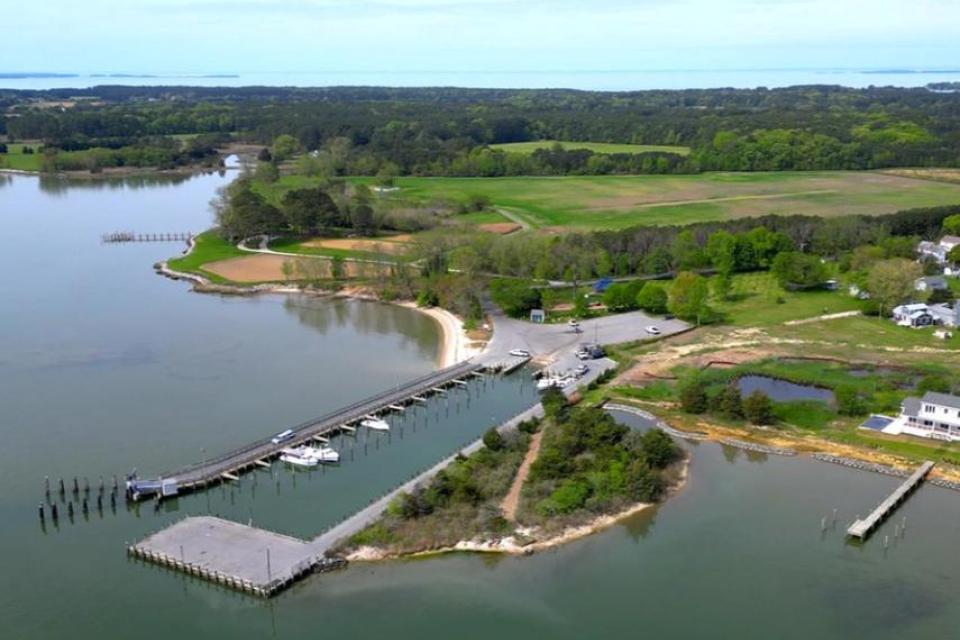 Property acquired includes land located directly adjacent to the current landing.