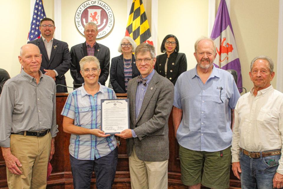 Talbot Thrive accepted proclamation for National Trails Day.